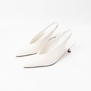 [신난다슈] 여성 구두 슬링백 힐 5cm 여자 스틸레토 펌프스 힐 밴딩 미들힐 NF259003 아이보리