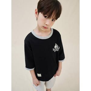 [빈폴키즈] 7부 링거 티셔츠 블랙 (BI5241U035)