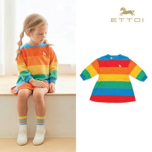 [에뜨와]팝레인보우ops  07Q034001/면 원피스,돌 선물,봄원피스,등원복