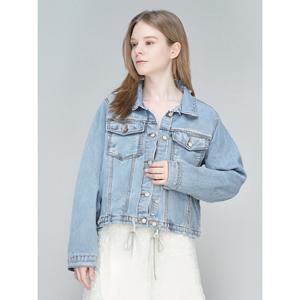 [레코브](레코브) 밑단스트링 데님 자켓(LC31C3DJ503X)