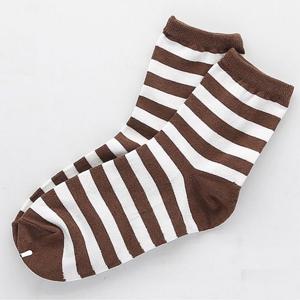 여성용 링글 케쥬얼 패션양말 여자양말 갈흰1켤레