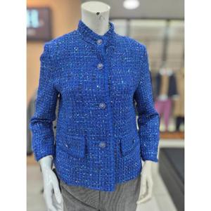 안지크 세이브존06 차이나카라  트위드  숏 재킷 AI1JK1120