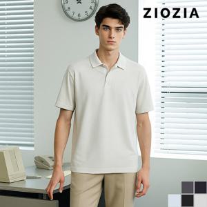 [지오지아] SORONA 히든버튼 카라 티셔츠 I (ABD2TT1602)