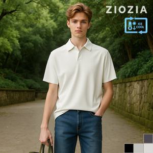 [지오지아] 루즈핏 히든버튼 카라 티셔츠 (ABD2TT1152)