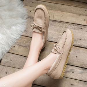 베이지 여성 털단화 겨울 발편한 데일리 구두 모카신