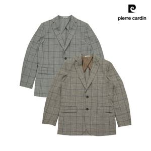 [피에르가르뎅] 배색 윈도우 체크 노멀핏 자켓 PQJK1104