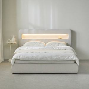 휴먼앤퍼니처 루피 LED 패브릭 킹사이즈 침대 본넬매트 K