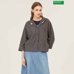 베네통 도브 후드 점퍼형 블라우스 BABL52431