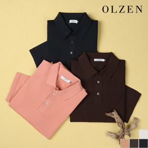 [올젠] 베이직 반팔 카라 니트 (ZPD2ET1501)