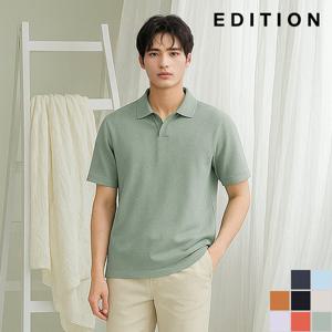 [에디션] 린넨 오픈 카라 반팔 니트 I (NND2ET1992)