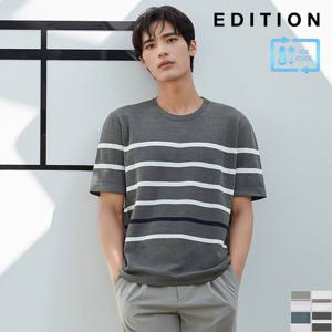 [에디션] 스트라이프 반팔 풀오버 니트 (NED2ER1910)