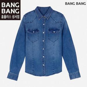 뱅뱅 HC04 봄여성 포켓 스판 얇은 데님셔츠 NSKD11