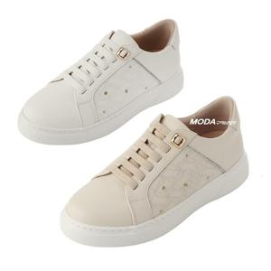 [엘칸토]경량 쿠션 스톤자수 밴드조절 여성 스니커즈 1WS09XR_GN