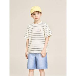 [빈폴키즈] 멀티 스트라이프 반팔 티셔츠 화이트 (BI5342U061)