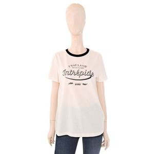 [숲]레터링 라운드넥 배색 반팔티 SB3ST301