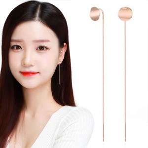 14K GOLD 로즈골드 미셀 서클 라운드 체인 롱 귀