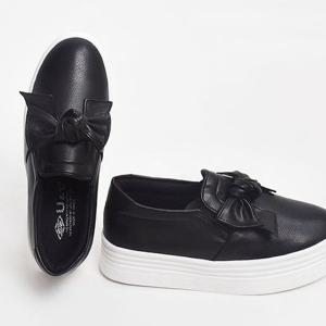 여성 하이 슬립온 편안한 슈즈 밴딩 통굽 운동화