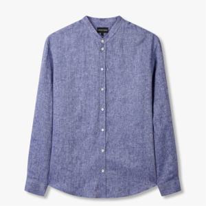 [엠포리오 아르마니][공식] EMPORIO ARMANI남성 만다린 카라 린넨 셔츠 A515104003-I