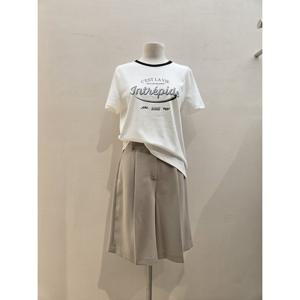 숲  (SB3ST30) 레터링 배색 반팔 티셔츠