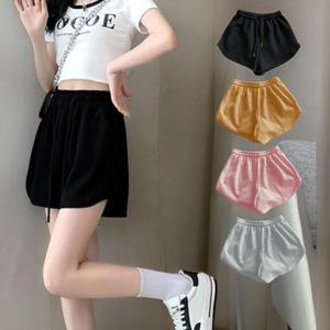 [다잇템]여성 짧은 통기성 와플 고무줄 위빙 팬츠