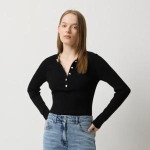 [시슬리] 헨리넥 배색 니트sakp37531