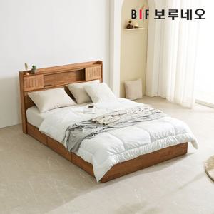 보루네오하우스 프라임 티엔 LED 원목 수납 퀸사이즈 침대+20T