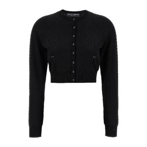 돌체앤가바나 크롭 크루넥 버튼업 가디건 FXV88TJAIRM N0000