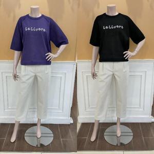 BCBG M백화점 레터링 반팔 니트 B5B4K483