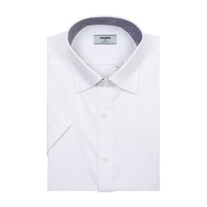 [레노마(셔츠)][롯데 청량리점] B/P트윌 스판 솔리드 반소매 슬림핏셔츠 RZUSL0100WH