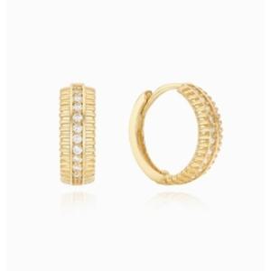 [로이드] 주문제작 모던브리티쉬 세팅라인 원터치 귀걸이 LOTO2001T