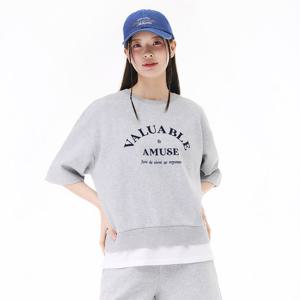 여성 그래픽 5부 티셔츠-EBRG5862D0B