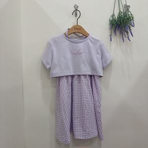 [치크]크롭  레이어드티+원피스SET  CKRT2545G01