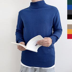 [모로엠] 남성 추천템 데일리 반목골지넥니트 DM-KN-QOTT1016