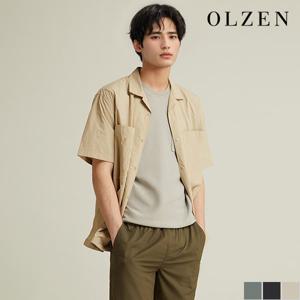 [올젠] 루즈핏 나일론 반팔 셔츠 (ZAD2WC1951)
