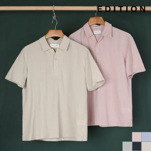 [에디션] 린넨 잔패턴 반팔 셔츠 (NED2WC1952)