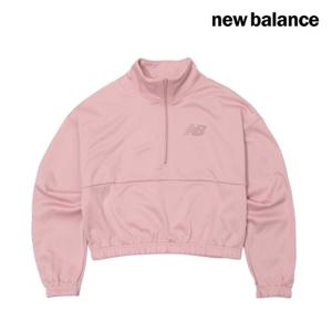 뉴발란스 여성 플리스 반집업 티셔츠 (WT33187-POO)