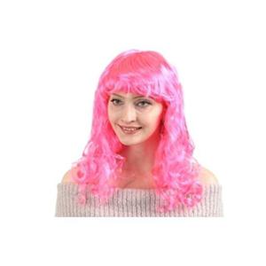 코스프레 파마 긴 머리가발 핑크 패션잡화 패션가발 가발 연말파티 파티용품 파티소품