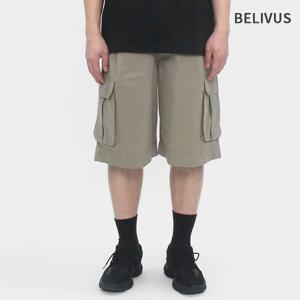 빌리버스 남성 숏팬츠 밴딩 빅사이즈 오버핏 카고 버뮤다팬츠 BWS077