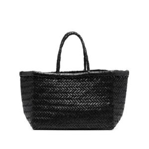 드래곤디퓨전 트리플 점프 스몰 우븐 가죽 토트 백  8811