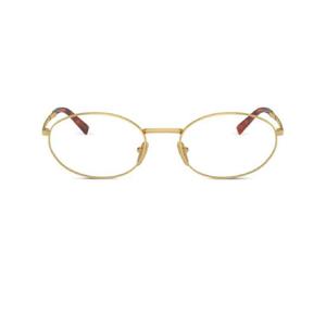 프라다 메탈 타원형 프레임 안경 SPRA57V5AK1O1