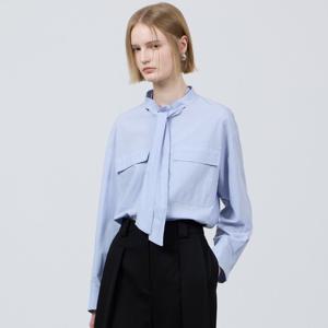 [쥬크]타이 빅 플랩 포켓 블라우스_Z251MSC004