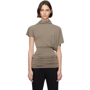 25 FW 릭오웬스 여성 그레이 할리우드 릴리스 티셔츠 251039F110031