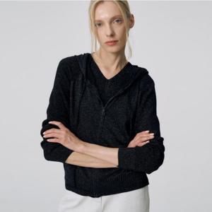 [앤클라인(여성의류)]글리터 후드 니트 가디건 9H2KC8070