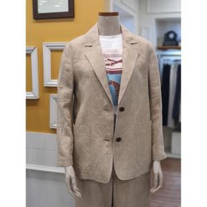 BCBG 세이브존01 펌키니 린넨 재킷 B5B4J125