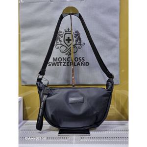 [몽크로스]BEST 남녀공용 방수천 반달크로스백 WC99185(블랙)_DG