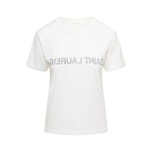 생로랑 반팔 티셔츠 665234Y37AW9744 White