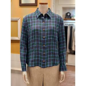 [BCBG]포레스트 체크 블라우스 B5B4B415