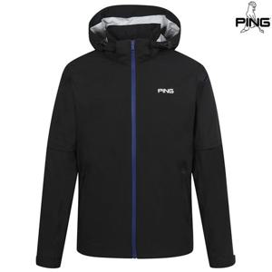 [핑골프][양말증정]남성 패커블 소매 탈부착 후드 레인 점퍼 111E1JR101_BK