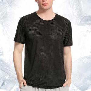 남자 데일리 신축성 반팔 티셔츠 빅사이즈 여름 쿨링