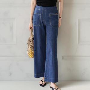 [다잇템]여자 백밴딩 반하이 앞포켓 자수 청바지